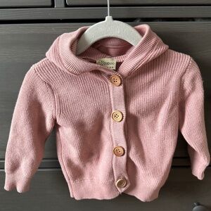 Baby Hooded Pink Sweater 6-12 Months